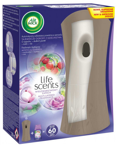 

Автоматический освежитель воздуха Air Wick Freshmatic Life Scents многослойный Сказочный сад 250 мл (5900627062939_ 5900627066173)