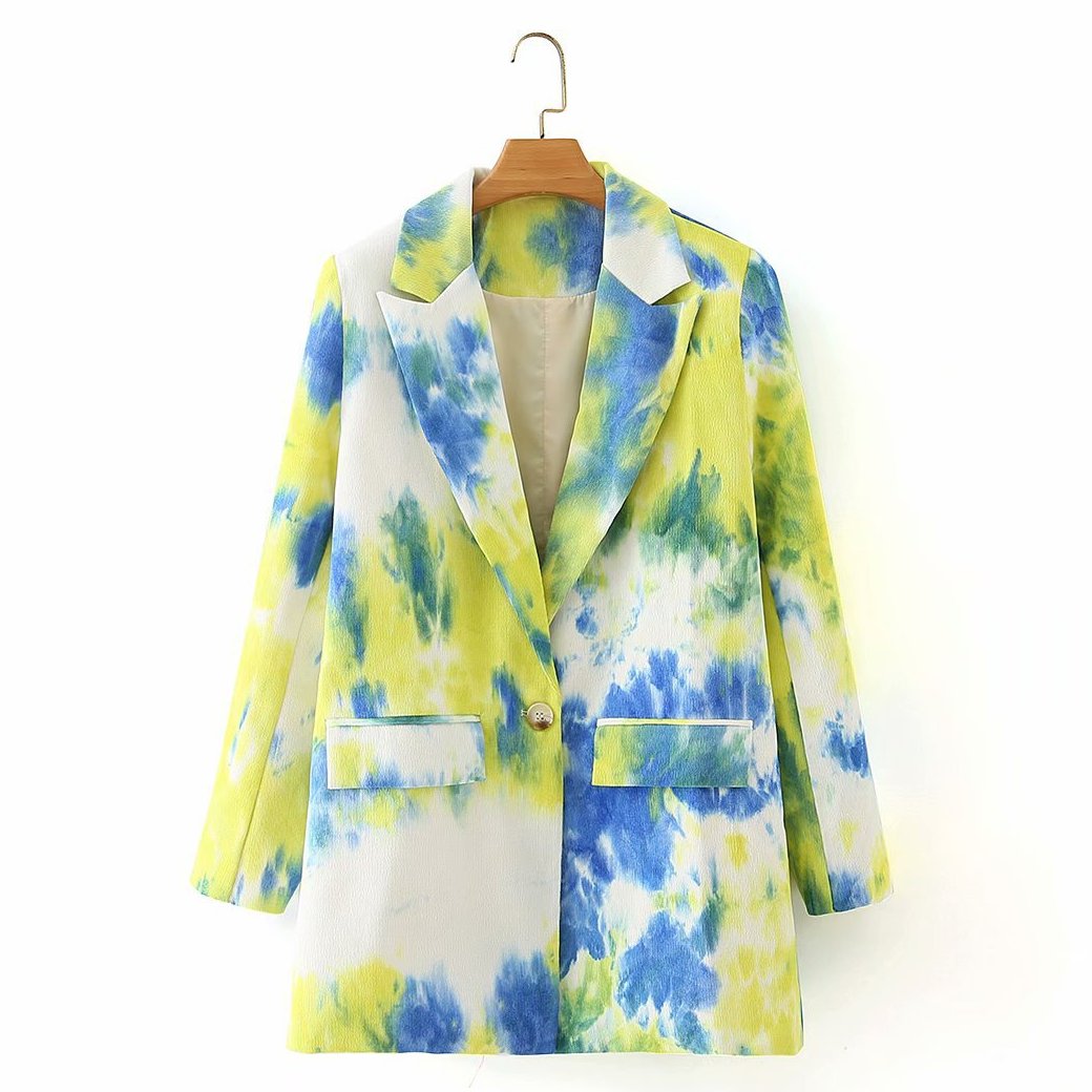 

Блейзер жіночий в стилі tie dye Yellow Berni Fashion (L) Блакитний