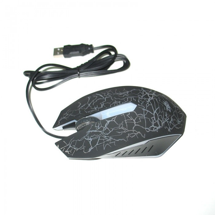

USB мышка Zeus M-110 проводная мышь с подсветкой Чёрная 46345
