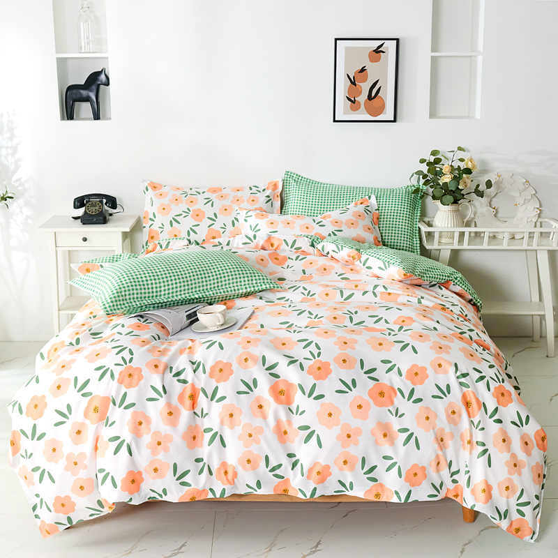 

Комплект постельного белья Orange flower (двуспальный-евро) Berni Home Зеленый