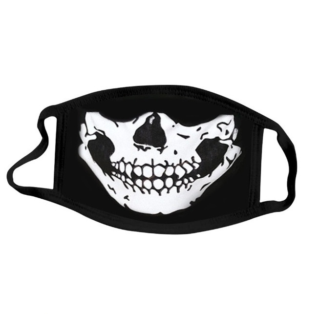 

Маска тканевая с принтом черепа для Хэллоуина MASKS Черный №4