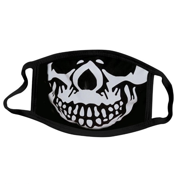 

Маска тканевая с принтом черепа для Хэллоуина MASKS Черный №3