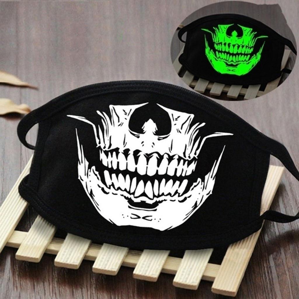 

Модная светящаяся маска с принтом черепа для Хэллоуина MASKS Черный №6