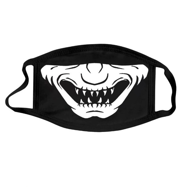 

Модная светящаяся маска с принтом черепа для Хэллоуина MASKS Черный №4