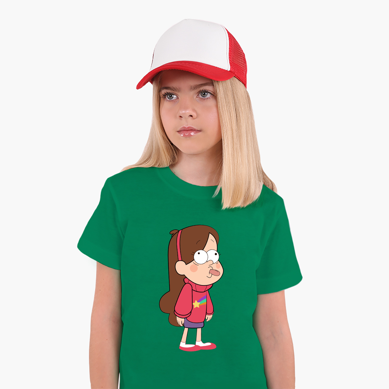 

Детская футболка Гравити Фолз Мейбл Пайнс (Gravity Falls Mabel Pines) (25186-2625) 104-110 см Хлопок Зеленый
