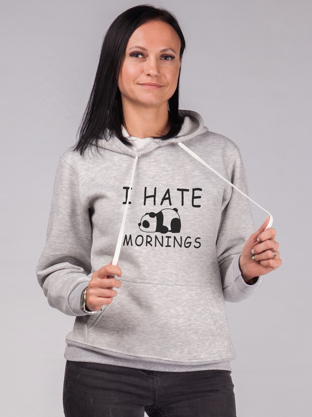 

Худи Malta Ж459-14-Р1 Hate-Mornings S (42) Светло-серое