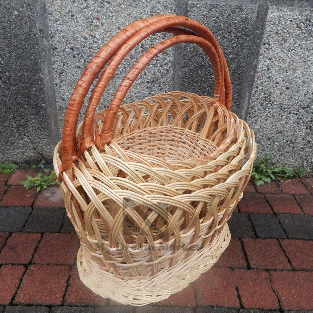 

Комплект Корзин плетеных пасхальных "Рыбак" из лозы Лоза Карпат 4 штуки, – продуктовая подарочная декоративная корзина для Пасхи фруктов