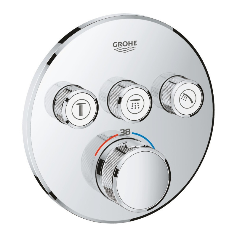 

Внешняя часть термостатического смесителя Grohe Grohtherm SmartControl для ванны (29121000)