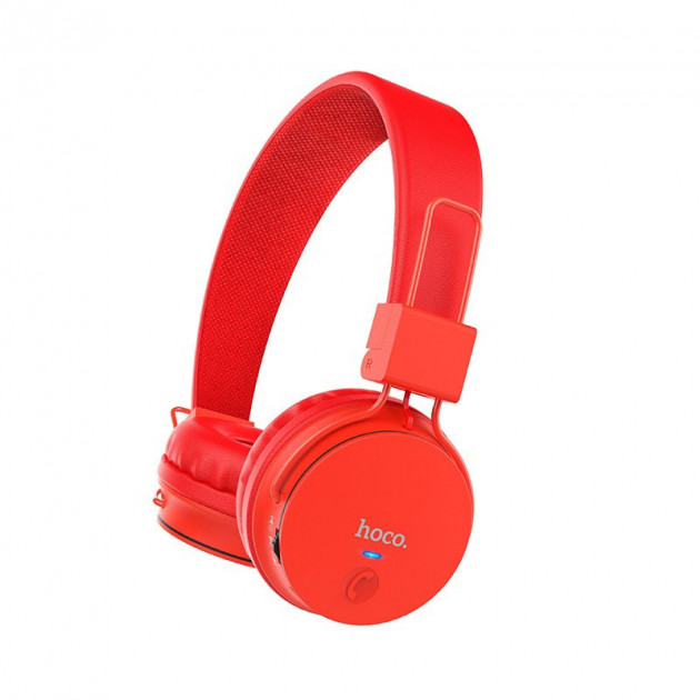 

Наушники беспроводные накладные складные с микрофоном Bluetooth HOCO Easy move W19 Красные