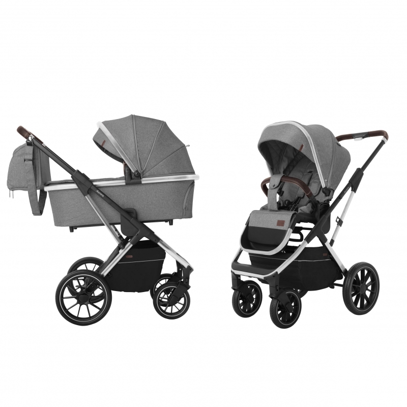 

Коляска универсальная CARRELLO Aurora 2 в 1 Carrello CRL-6505 (2in1) Silver Grey +дождевик Серый CRL-6505 Silver Grey