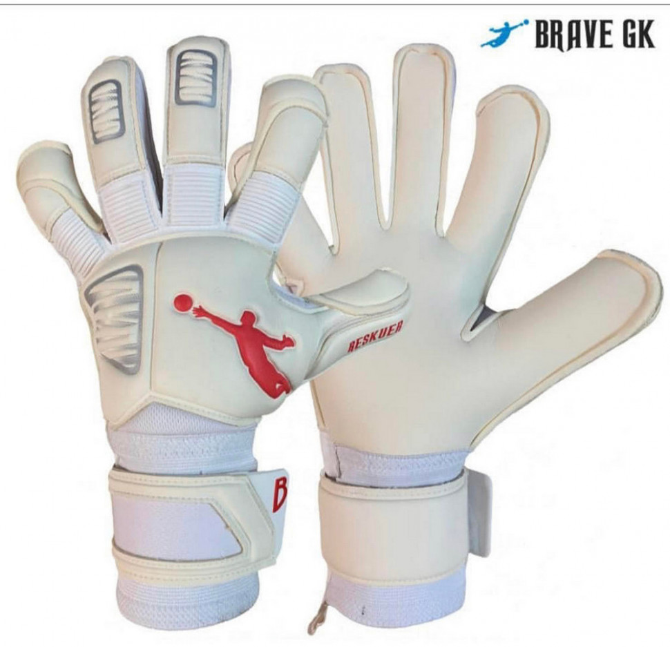 

Перчатки вратарские Brave GK Resquer 000602 white/red 8