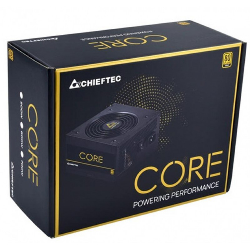 

Блок питания Chieftec BBS_500S Core, ATX 2.3, APFC, 12cm fan, Gold, RTL
