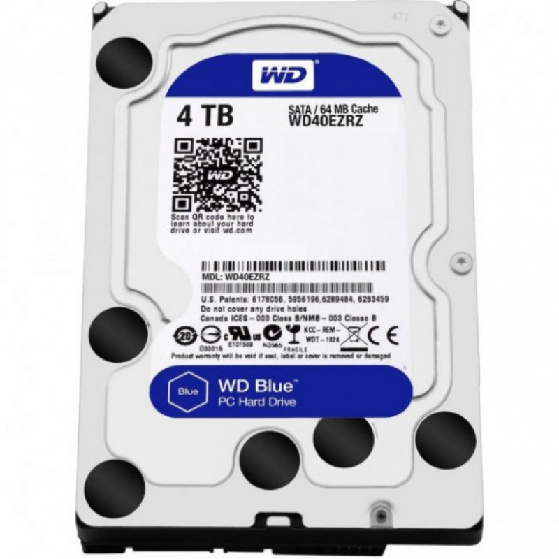 

Жесткий диск Western Digital Blue 4TB 5400rpm 64MB WD40EZRZ 3.5 SATAIII