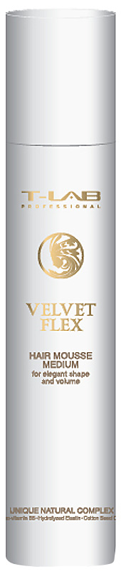 Акция на Мусс для волос T-LAB Professional Velvet Flex средней фиксации 100 мл (5060466660083) от Rozetka UA