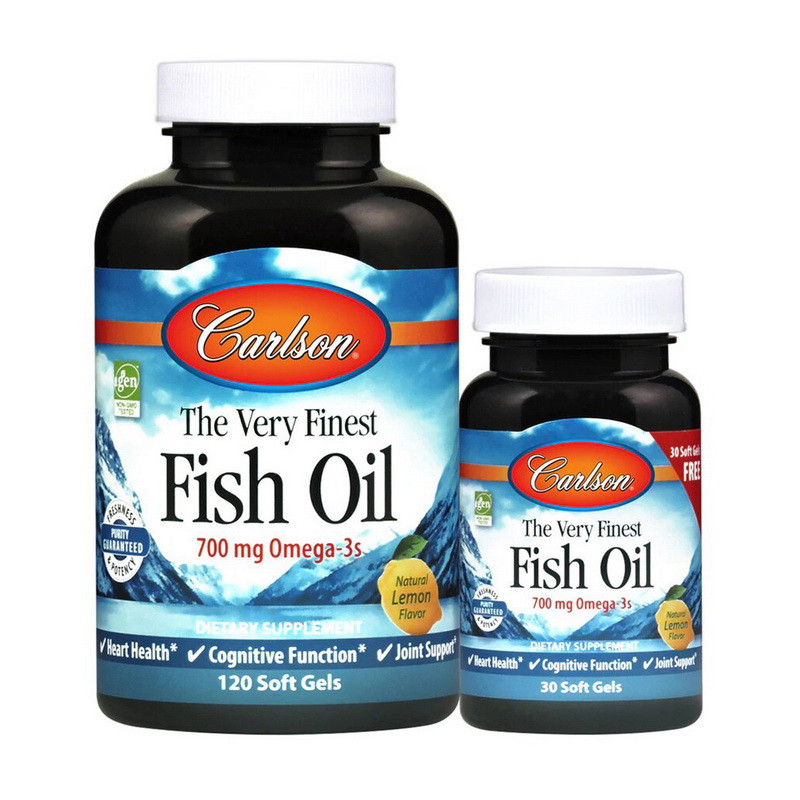 

Рыбий жир Омега-3 Carlson Labs The Very Finest Fish Oil (120+30 soft gels)