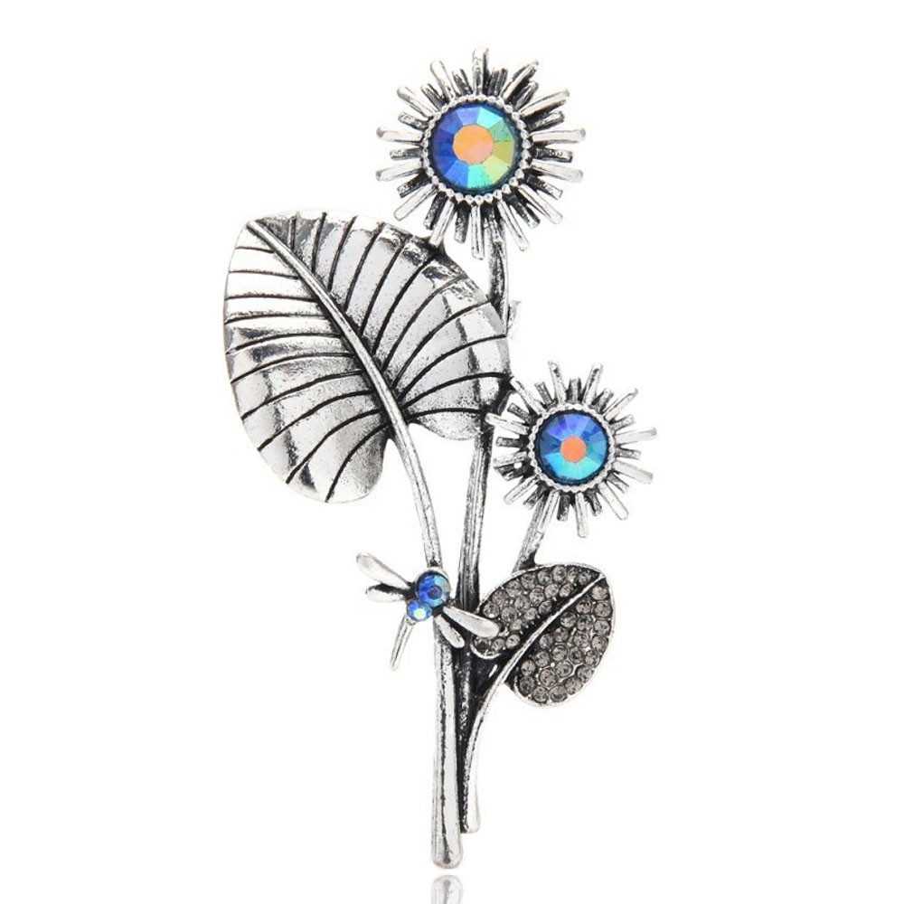 

Брошь женская BROCHE бижутерия Цветы Подсолнухи серебристая BRBF111800