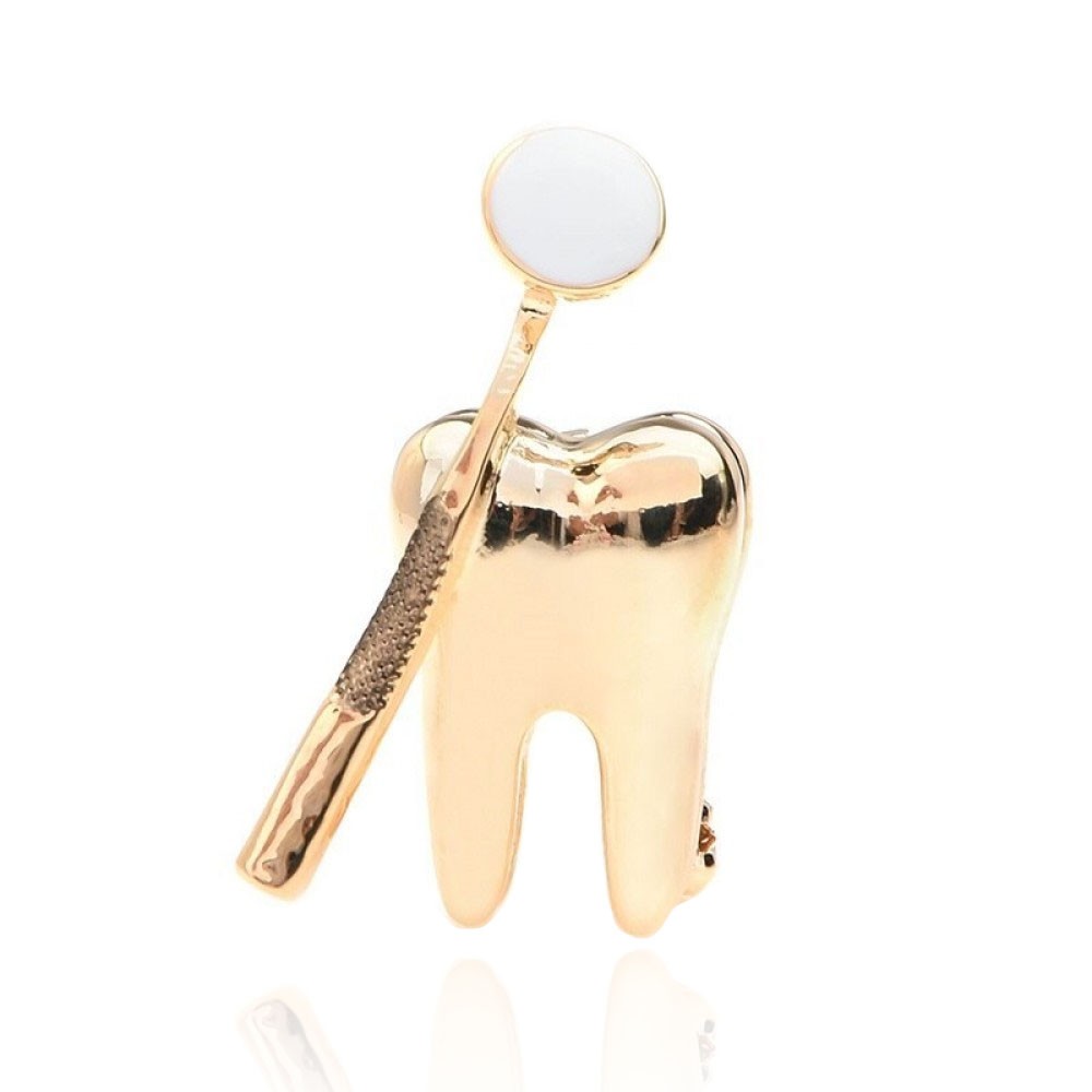 

Брошь унисекс BROCHE бижутерия Медицина Зуб с зеркалом Стоматологу BRBF111754