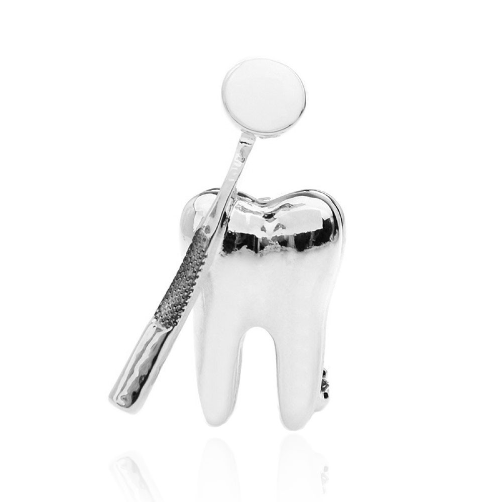 

Брошь унисекс BROCHE бижутерия Медицина Зуб с зеркалом Стоматологу BRBF111753