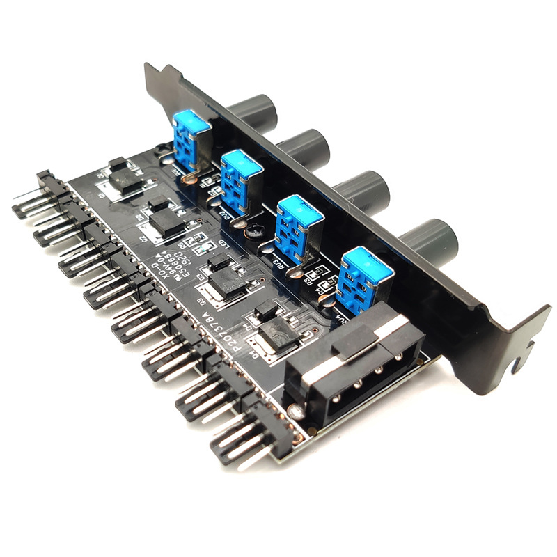 

Реобас Lamptron MOLEX на 8 кулеров 4 pin / 3 pin (в PCI слот) Fan Hub