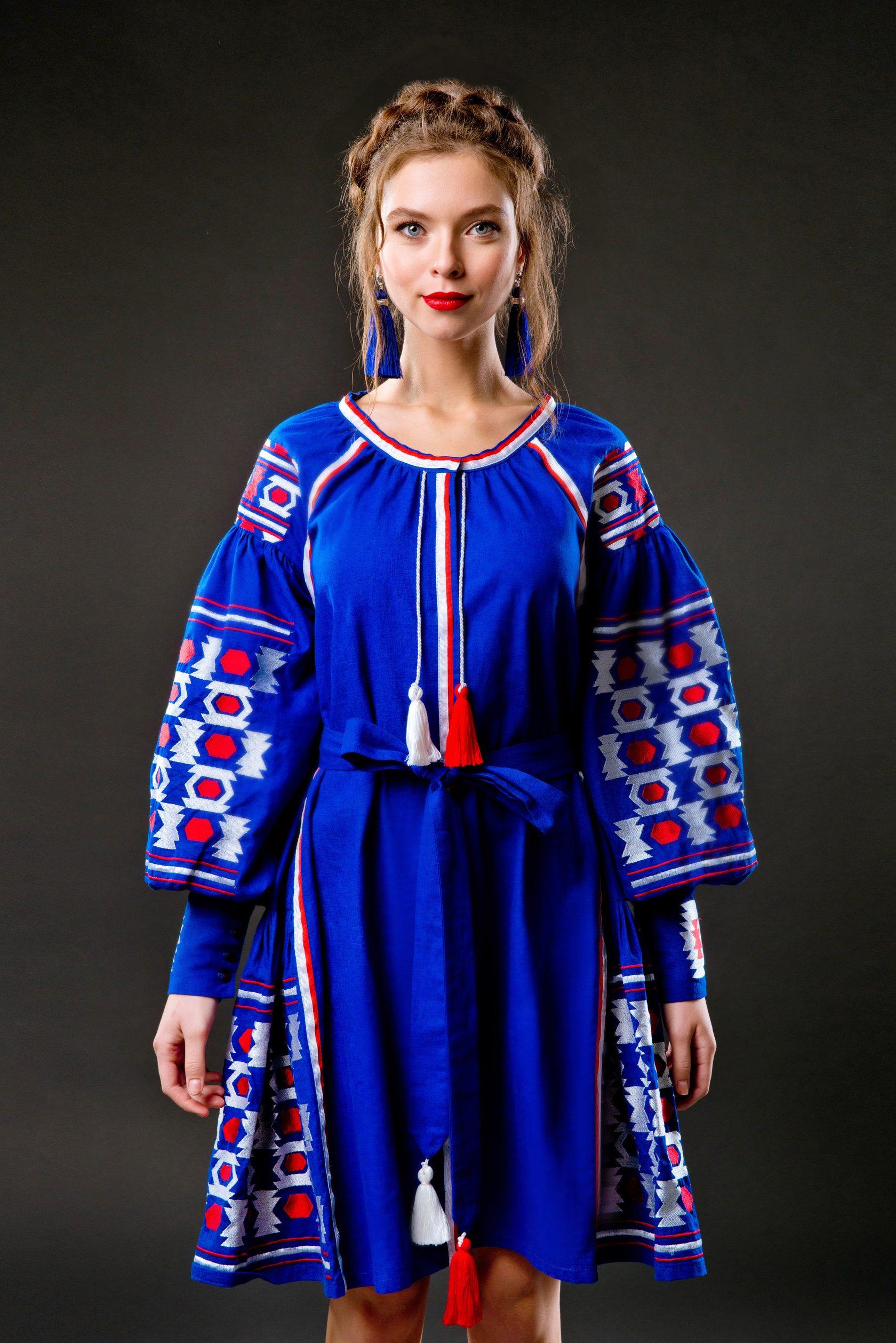 

Сукня UkrLook з вишивкою «Геометрична фантазія»  Синя, Сукня UkrLook з вишивкою «Геометрична фантазія» L Синя