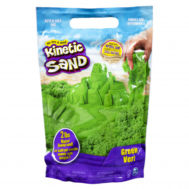 

Кинетический песок для детского творчества Kinetic Sand COLOUR зеленый 907 г