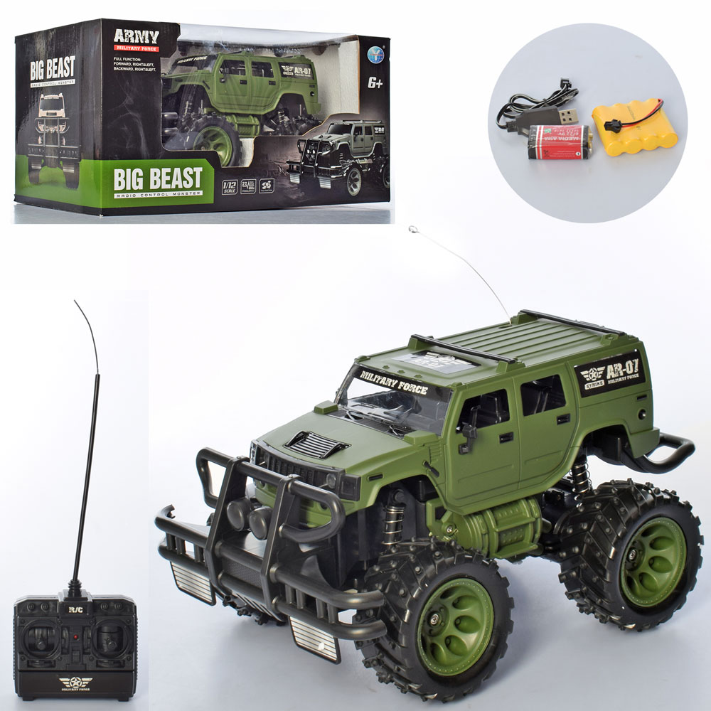 

Джип YDF965R (8шт) р/у,аккум, военный, 34см, 1:12,рез.колеса,амортиз,USBзар, в кор-ке, 43,5-22-22см