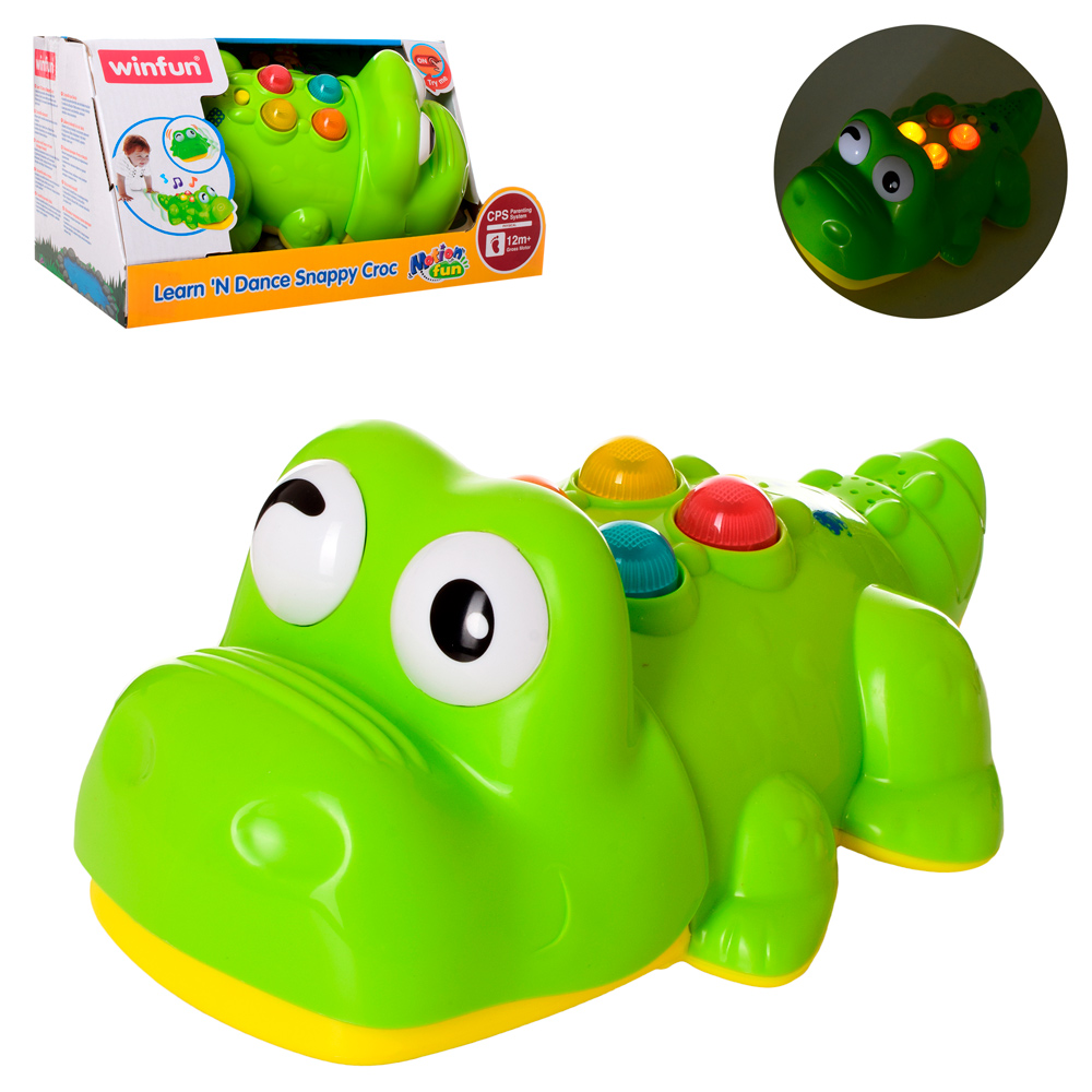 

Игра 0699-NL (12шт) крокодил24см,муз,звук,свет, двигает головой, на бат-ке, в кор-ке,26,5-17-14см