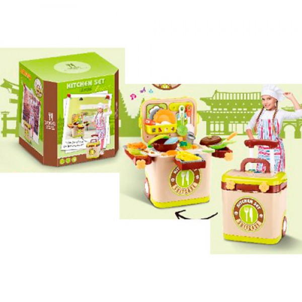 

Кухня Beles L666-36 плита, сковородка, кастрюля, продукты, посуда, звук, свет