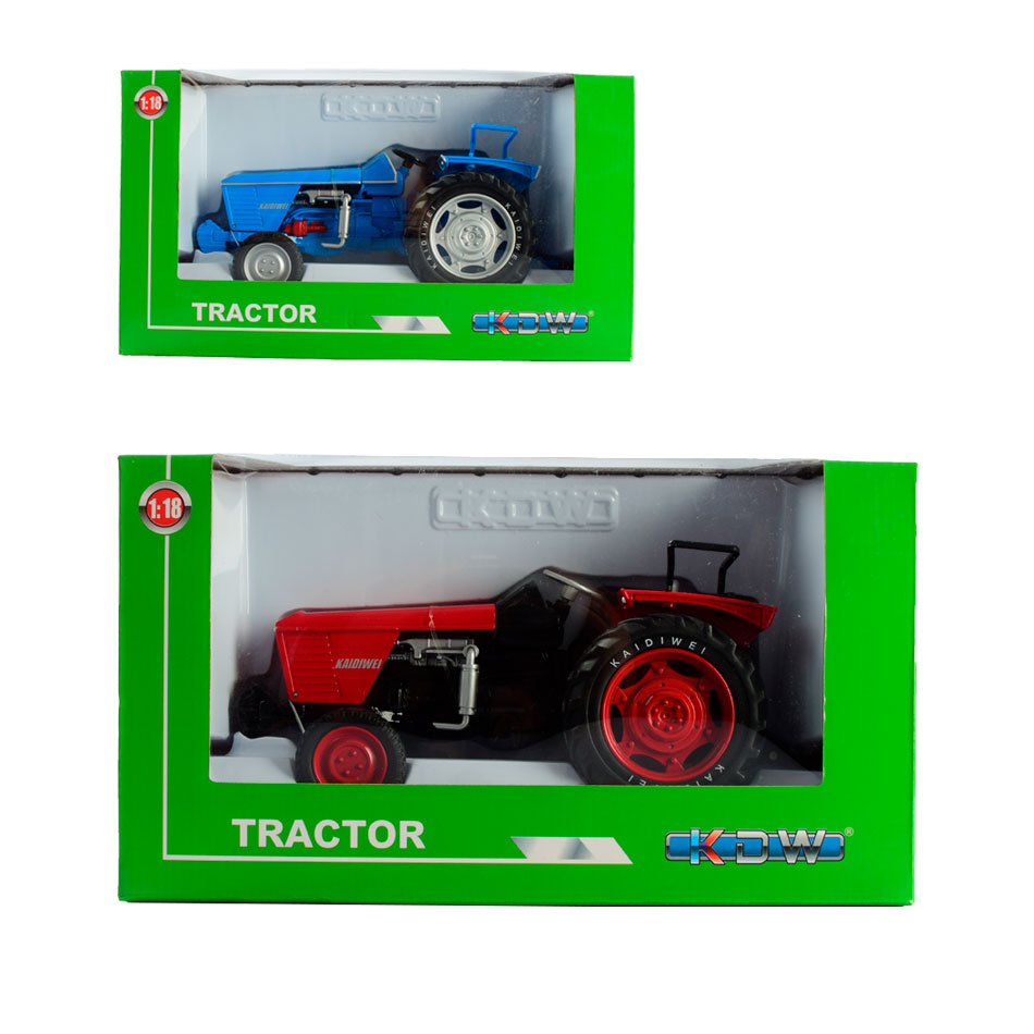 

Трактор 691011 (24шт) металл, 20см,1:18,открыв.капот,рез.кол, 2цвета, в кор-ке, 27-15-12см