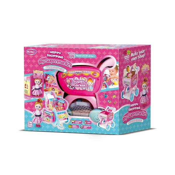 

Тележка Limo Toy QL044 супермаркет, продукты, аксессуары, кукла 11см