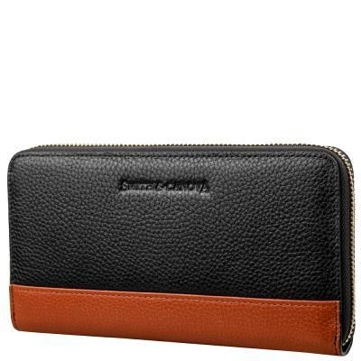 

Кошелек женский кожаный SMITH&CANOVA FUL-26800-black-tan