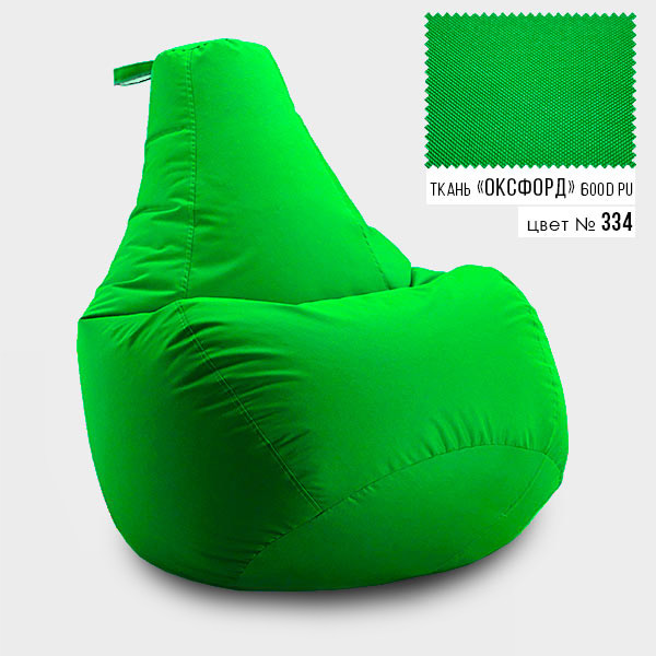 

Бескаркасное кресло мешок груша Coolki XXL 90x130 Салатовый (Оксфорд 600D PU)