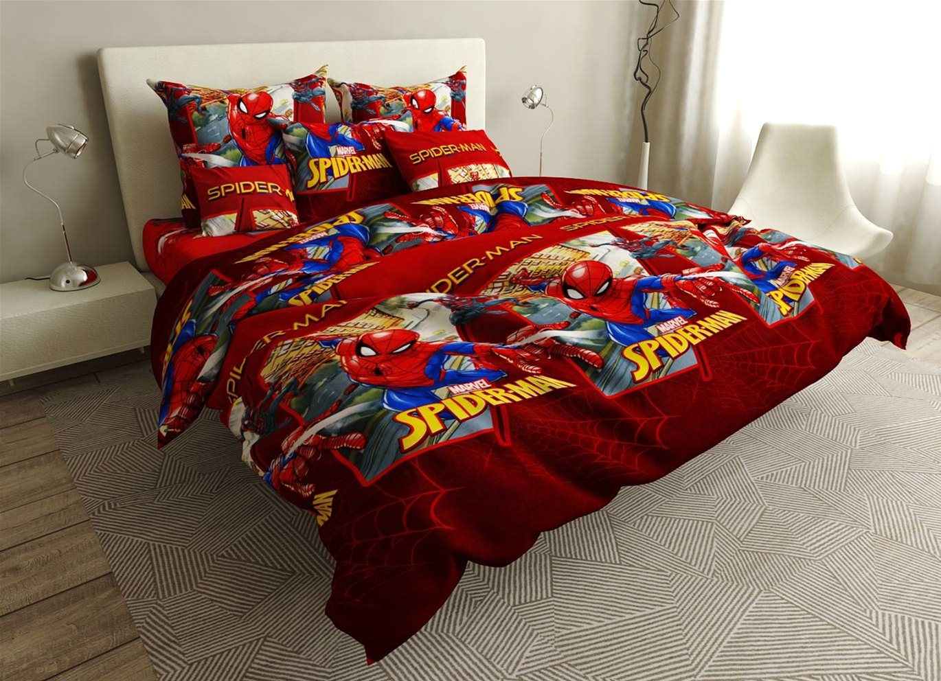 

Пододеяльник MirSon Бязь Premium 17-0410 Spider-man 175 х 210 см