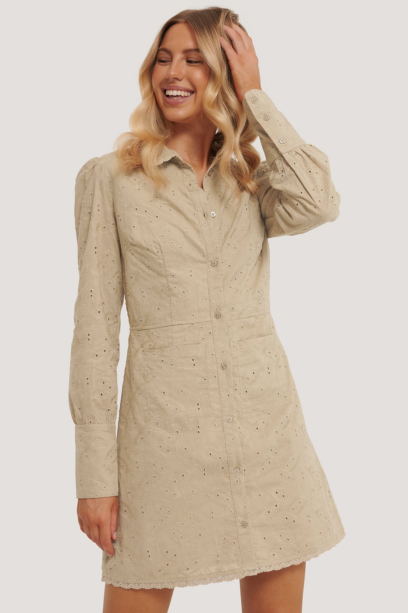 

Платье NA-KD 40 бежевый 1018-003733-0005