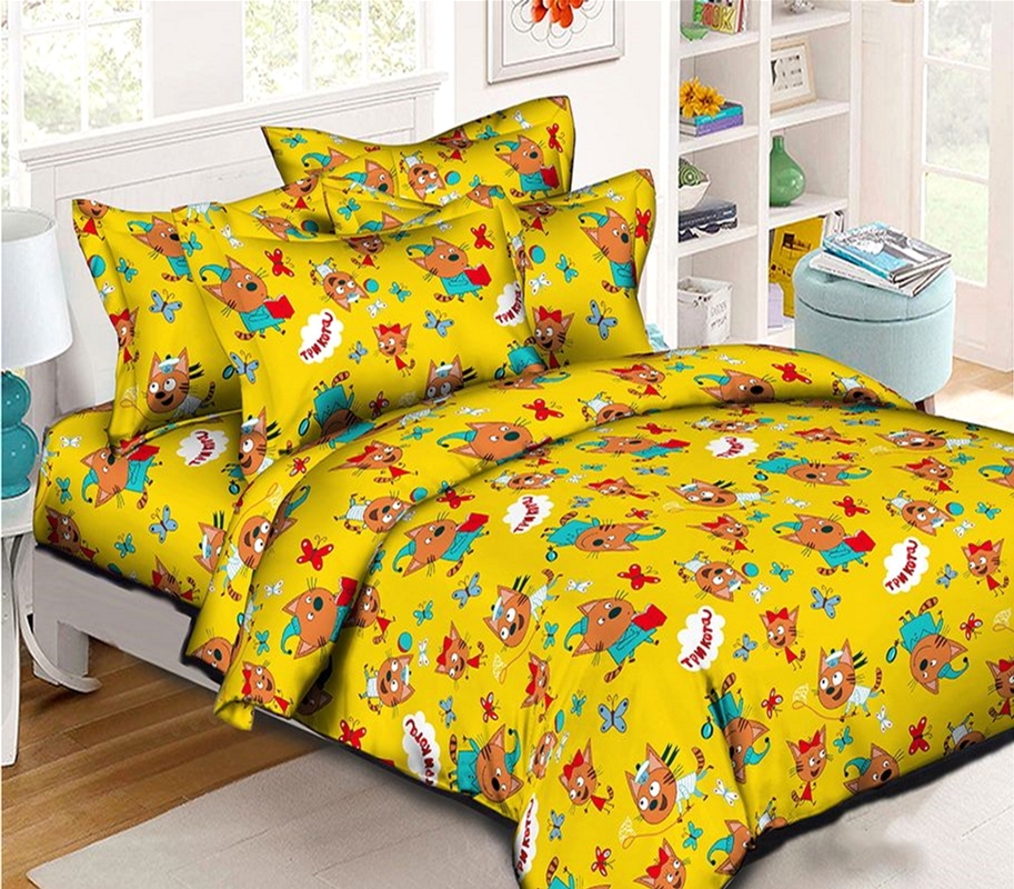 

Пододеяльник MirSon Бязь Premium 17-0423 Три кота 110 х 140 см