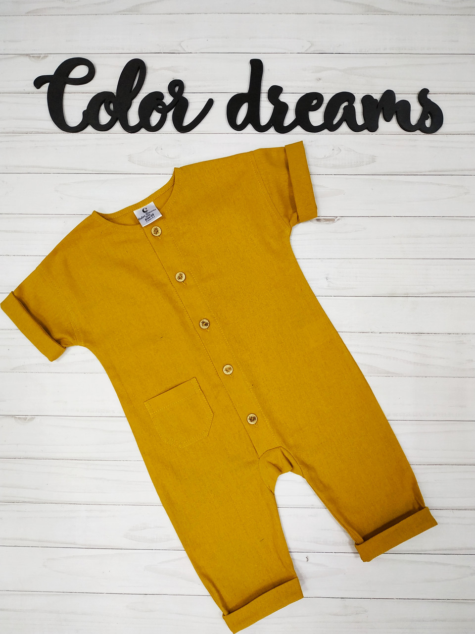 

Ромпер Color Dreams 1028/1 68 см Горчичный