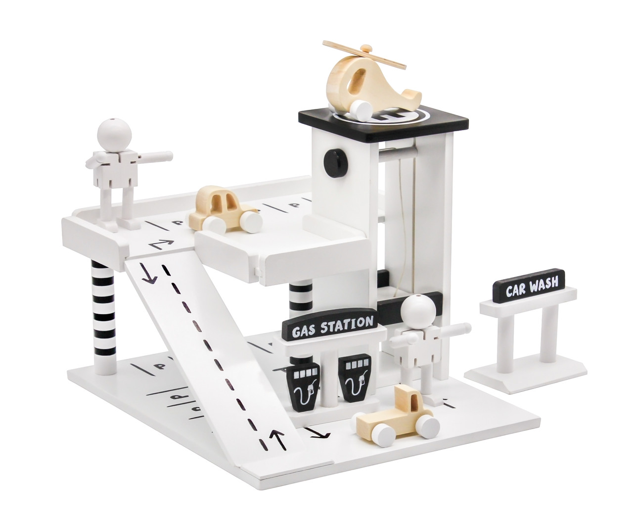 

Деревянный трек с лифтом Wooden Toys W04B039