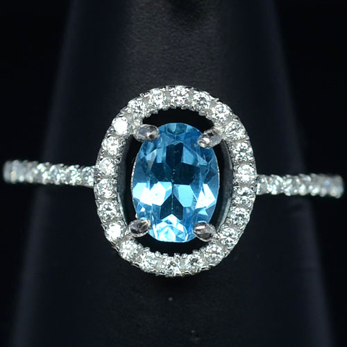 

Кольцо из серебра с топазом к1712 17 размер