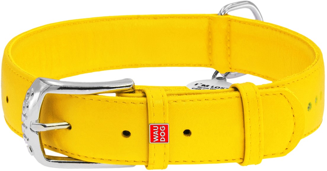 

Ошейник для собак кожаный Collar WAUDOG Glamour с QR паспортом, двойной со страз, M, Ш 25 мм, Дл 38-49 см (38788)