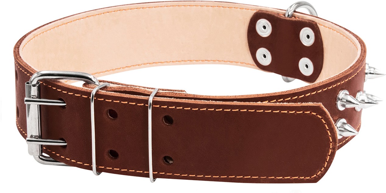 

Ошейник Collar двойной с шипами 45 мм 57-69 см Коричневый (03646)