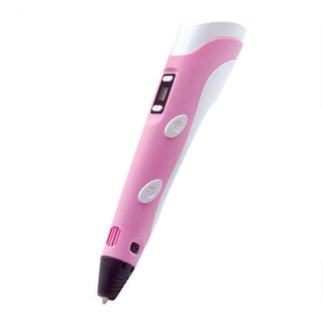

3D-ручка для рисования пластиком c LCD дисплеем 3D Pen 2 Розовая (3DR_pink)