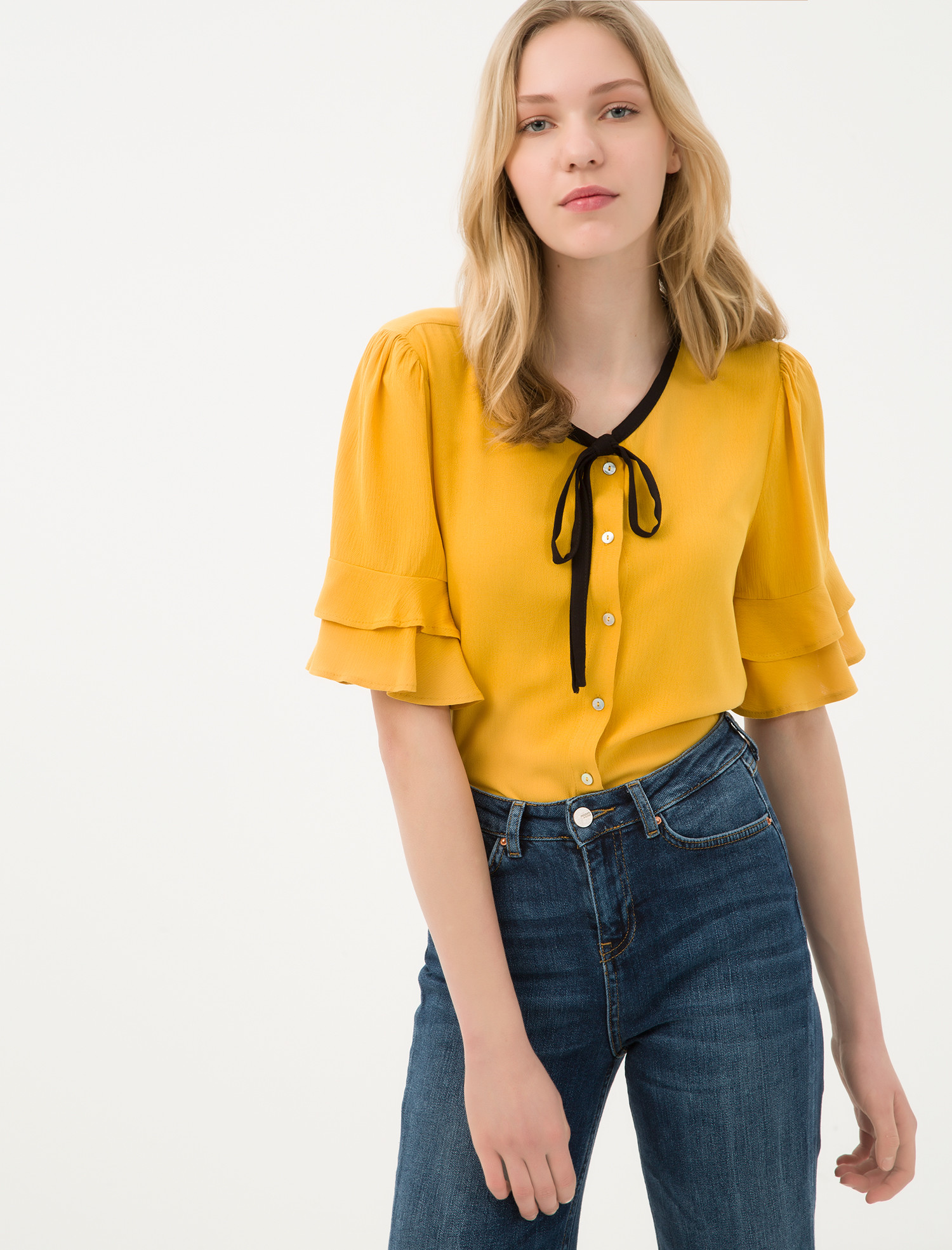 

Блузка Koton 6YAL61404JW  Mustard, Блузка Koton 6YAL61404JW 38 Mustard