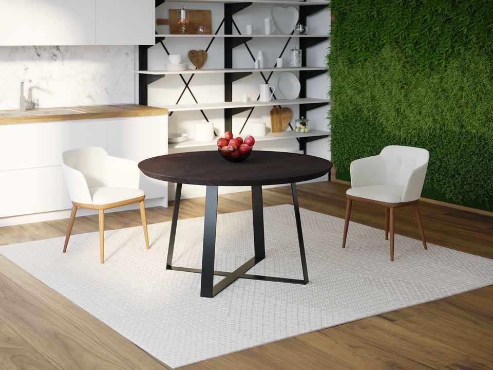 

Обеденный стол Skandi Wood SW062 Миссисипи Круглый ⌀ 130 см МДФ+Шпон Дуб Венге