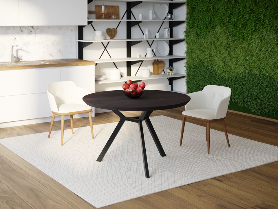 

Обеденный стол Skandi Wood SW110 Огаста 110 х 110 х 75 см МДФ+Шпон Дуб Венге