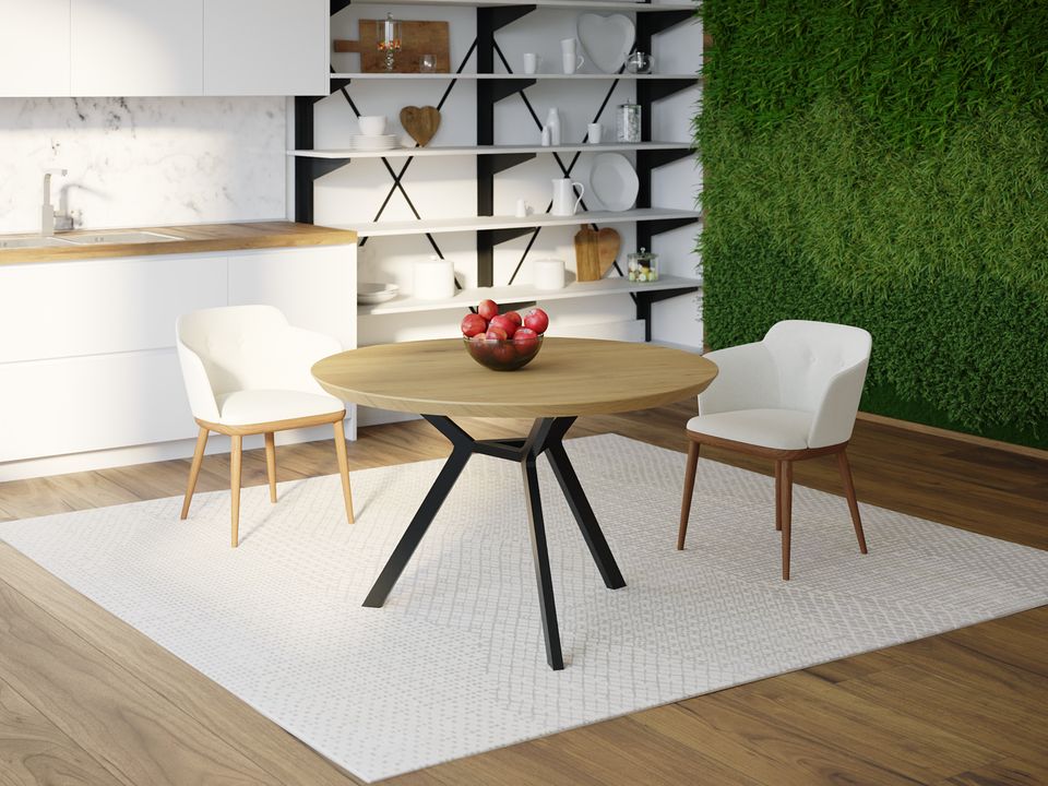 

Обеденный стол Skandi Wood SW110 Огаста 90 х 90 х 75 см МДФ+Шпон Дуб Натуральный