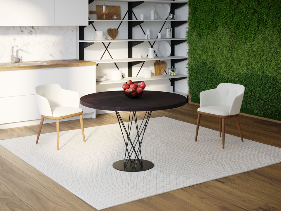 

Обеденный стол Skandi Wood SW067 Монтана Круглый ⌀ 100 см МДФ+Шпон Дуб Венге