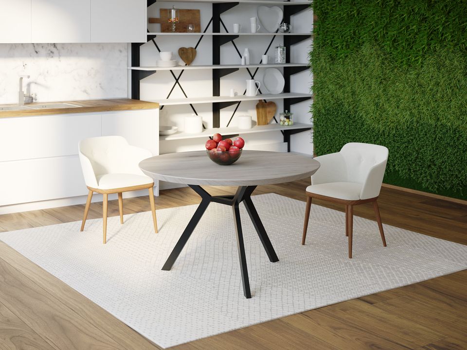 

Обеденный стол Skandi Wood SW110 Огаста 100 х 100 х 75 см МДФ+Шпон Дуб Серый