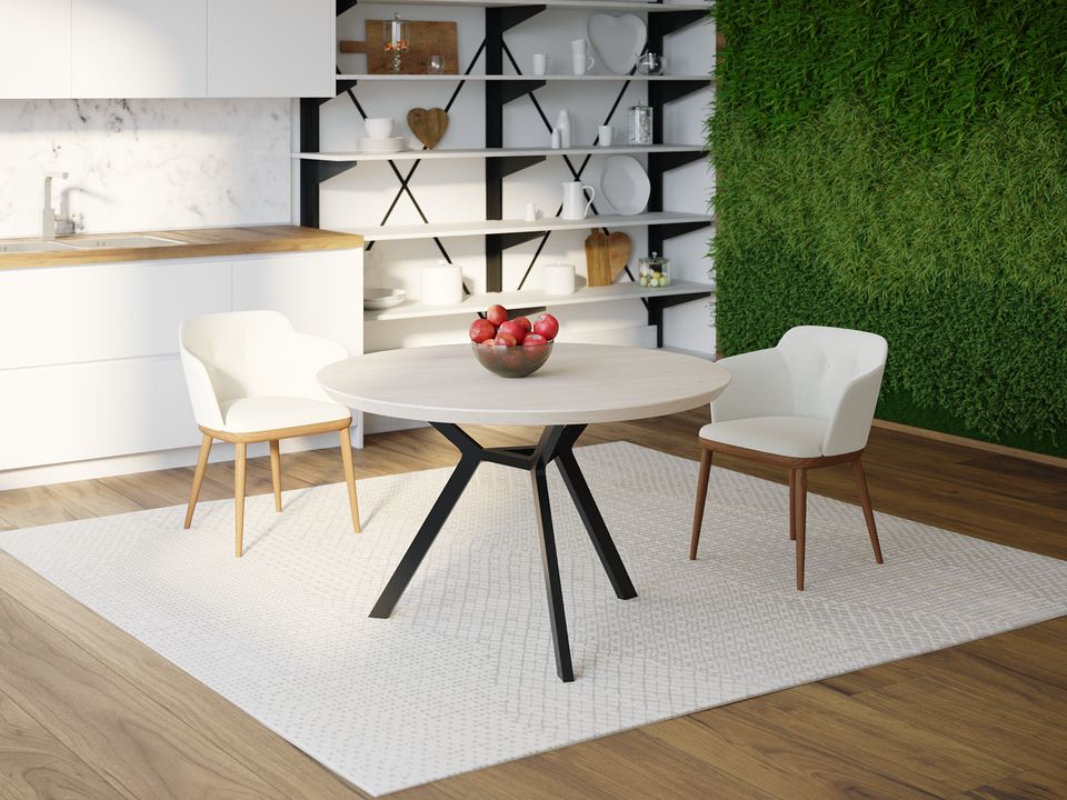 

Обеденный стол Skandi Wood SW110 Огаста 75 х 75 х 75 см МДФ+Шпон Дуб Белый