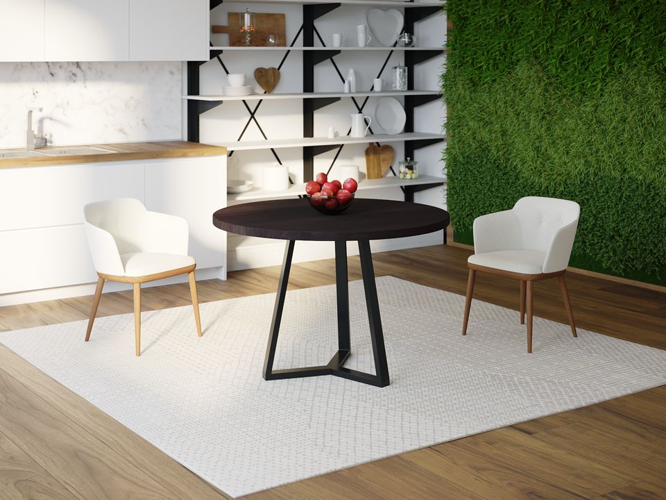 

Обеденный стол Skandi Wood SW040 Вайоминг Круглый ⌀ 75 см МДФ+Шпон Дуб Венге