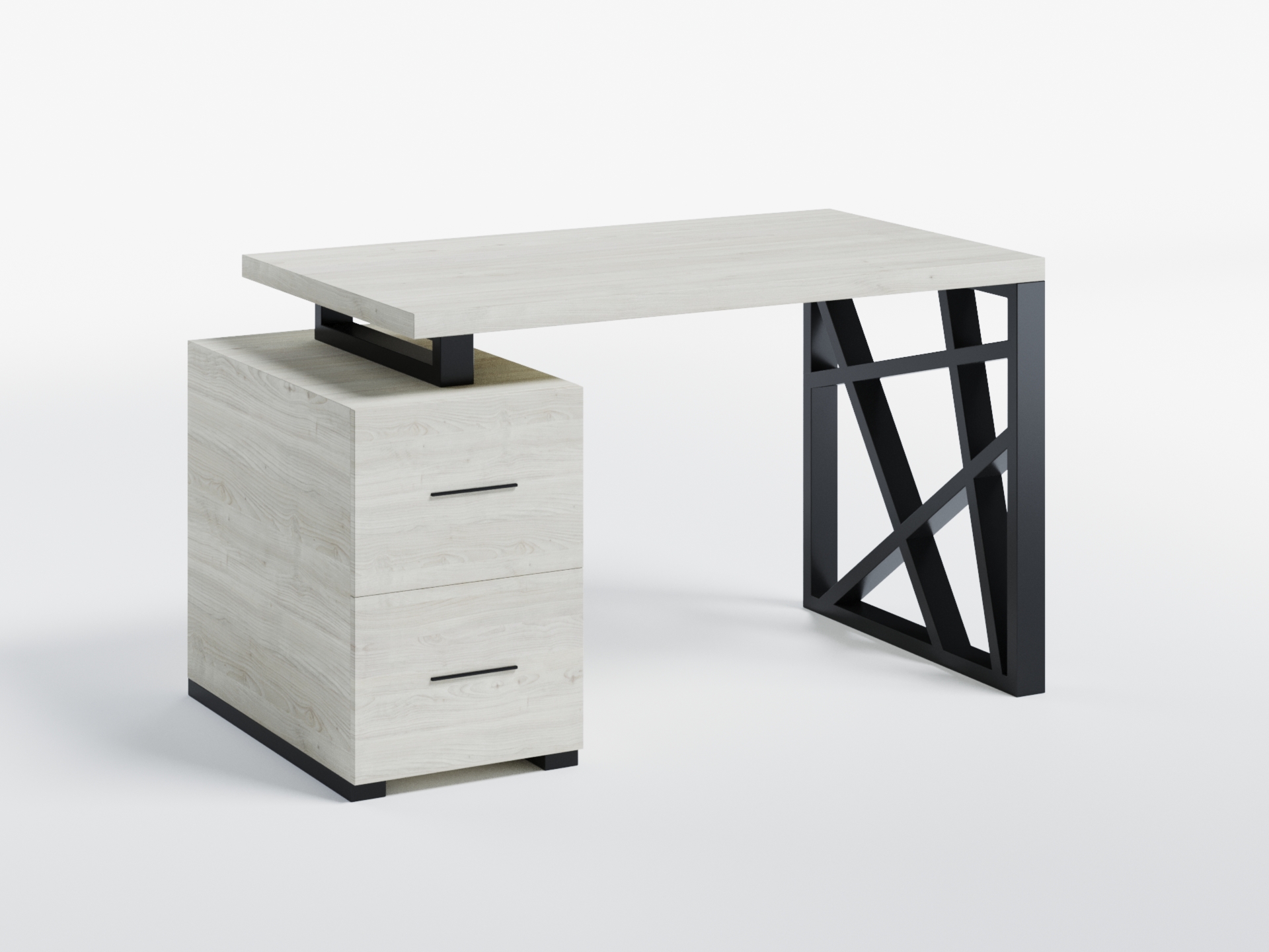 

Компьютерный стол Skandi Wood SW132_1 Оттава 180 х 80 х 75 см МДФ+Шпон Дуб Белый